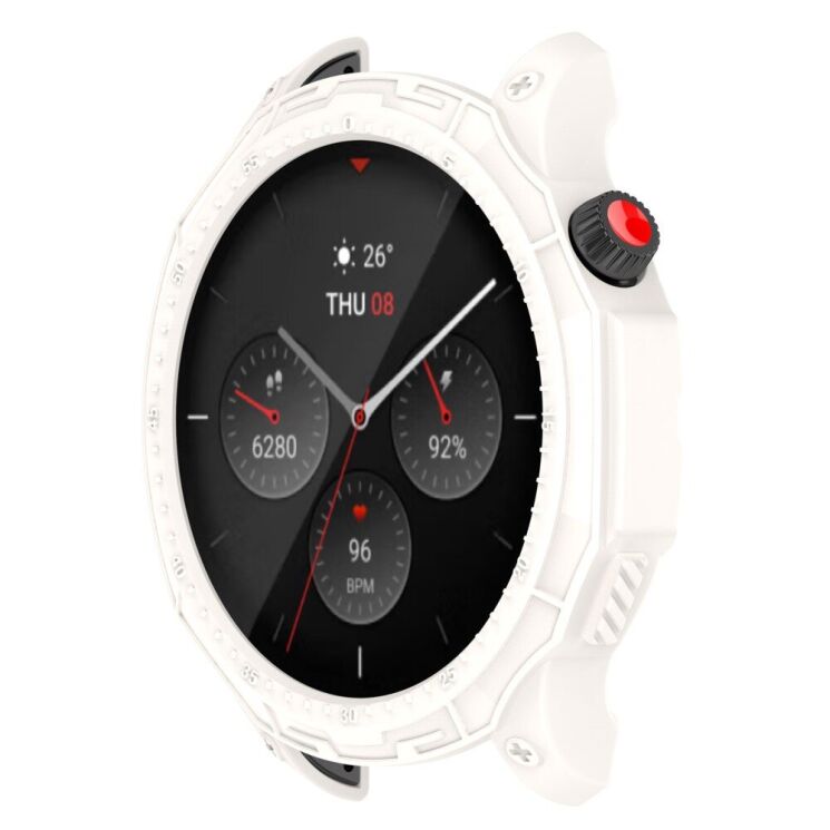 Защитный чехол Deexe Rugged Frame для Xiaomi Amazfit GTR 4 - Ivory White: фото 6 из 8