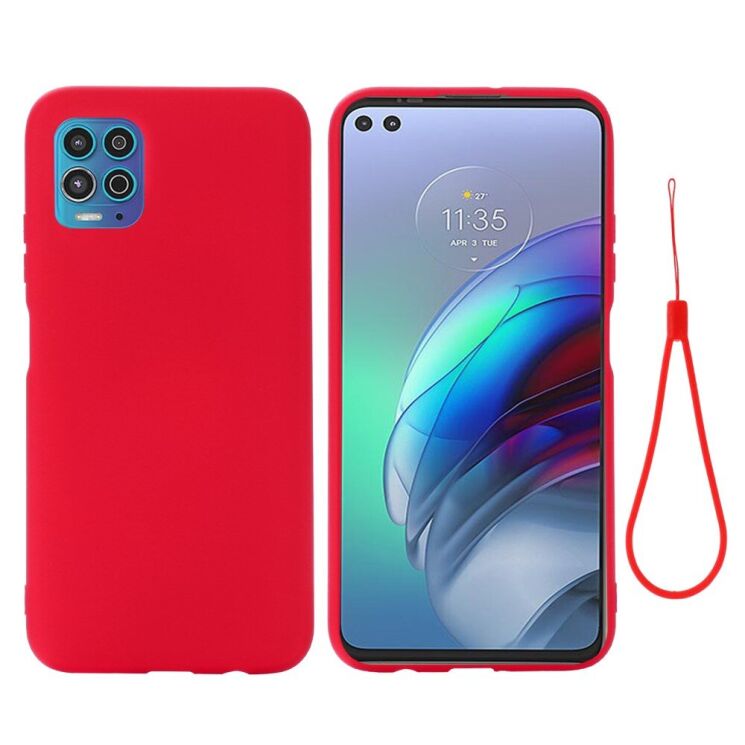 Силіконовий (TPU) чохол Deexe Silicone Case для Motorola Moto G100 - Red: фото 2 з 7