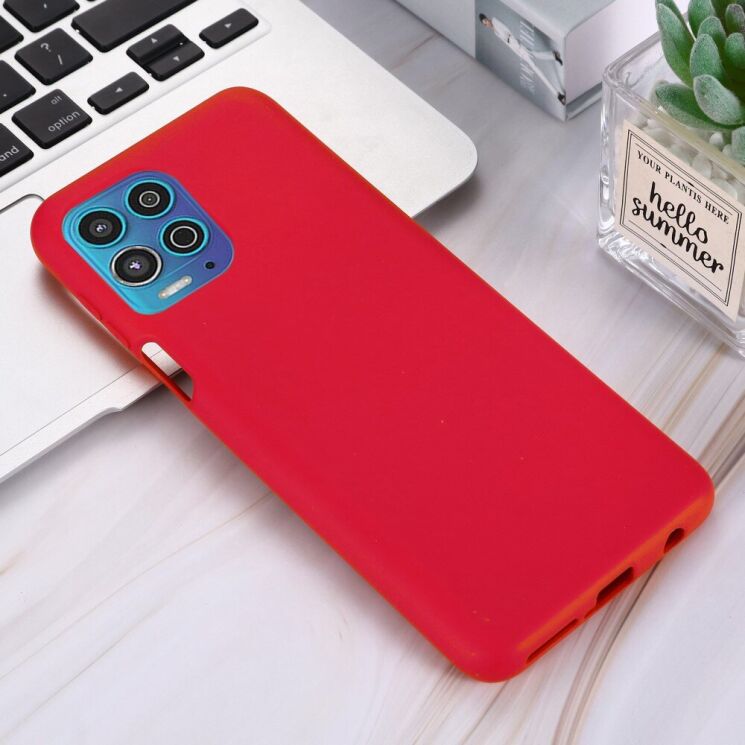 Силіконовий (TPU) чохол Deexe Silicone Case для Motorola Moto G100 - Red: фото 3 з 7