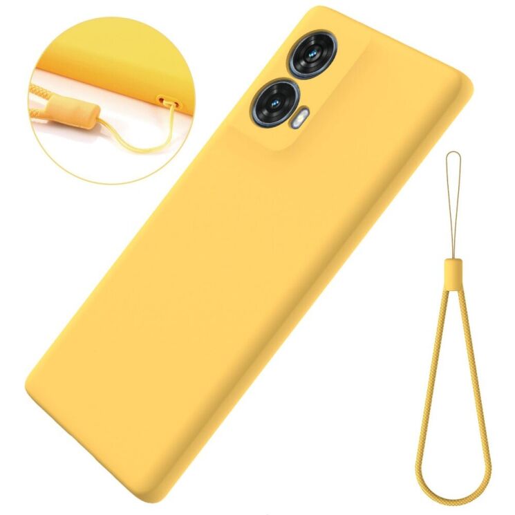 Захисний чохол Deexe Silicone Case для Motorola Moto G85 - Yellow: фото 6 з 7