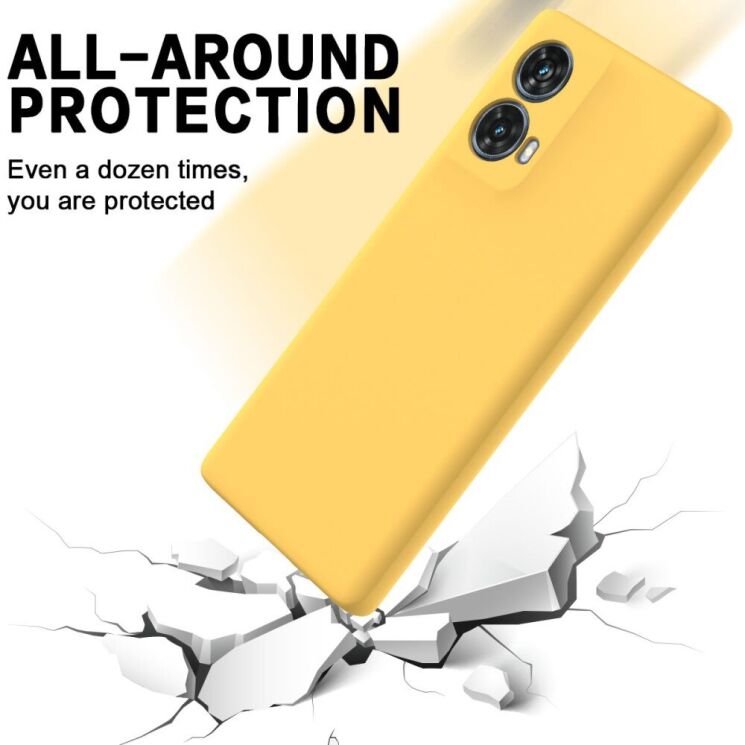 Захисний чохол Deexe Silicone Case для Motorola Moto G85 - Yellow: фото 5 з 7