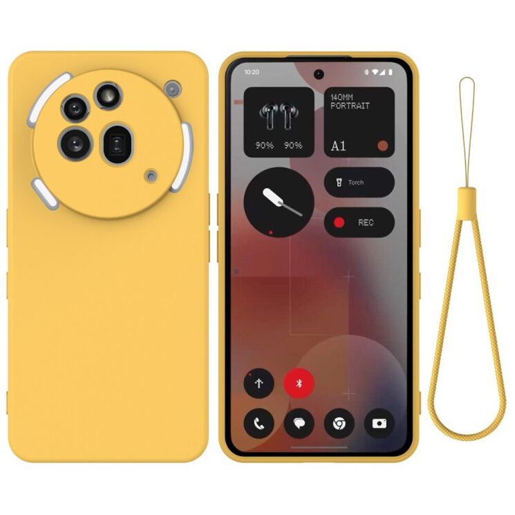 Защитный чехол Deexe Silicone Case для Nothing Phone (3a) Pro - Yellow: фото 1 из 9
