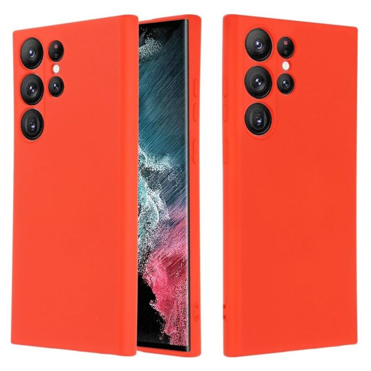 Защитный чехол Deexe Silicone Case для Samsung Galaxy S23 Ultra - Red: фото 1 из 7