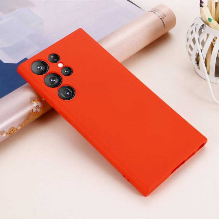 Защитный чехол Deexe Silicone Case для Samsung Galaxy S23 Ultra - Red: фото 4 из 7