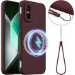 Защитный чехол Deexe Silicone Case with MagSafe для Infinix GT 30 Pro - Wine Red (386005WR)