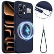 Защитный чехол Deexe Silicone Case with MagSafe для Infinix Note 60 Pro / Note 60 - Dark Blue (409409DB)