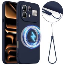 Защитный чехол Deexe Silicone Case with MagSafe для Infinix Note 60 Pro / Note 60 - Dark Blue: фото 1 из 9