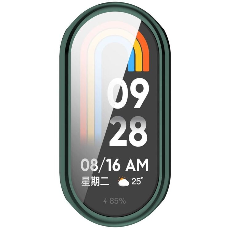 Защитный чехол Deexe Silicone Frame для Xiaomi Mi Smart Band 8 / 9 - Green: фото 6 из 8