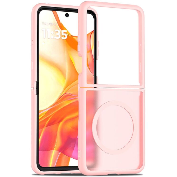 Защитный чехол Deexe Skin Touch (FF) для Motorola Razr 60 Ultra / Razr 70 Ultra - Pink: фото 1 из 3