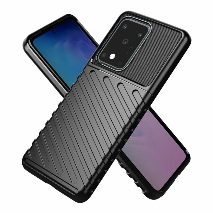 Захисний чохол Deexe Thunder Series для Samsung Galaxy S20 Ultra (G988) - Black: фото 2 з 14