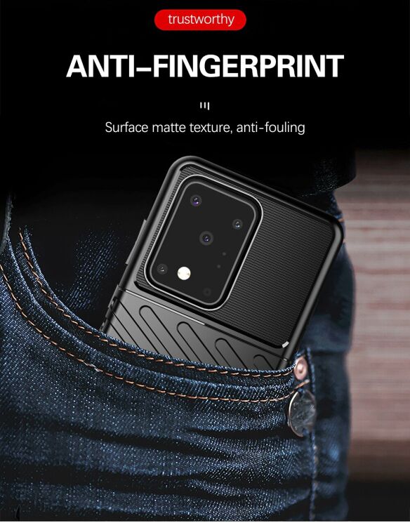 Захисний чохол Deexe Thunder Series для Samsung Galaxy S20 Ultra (G988) - Black: фото 12 з 14