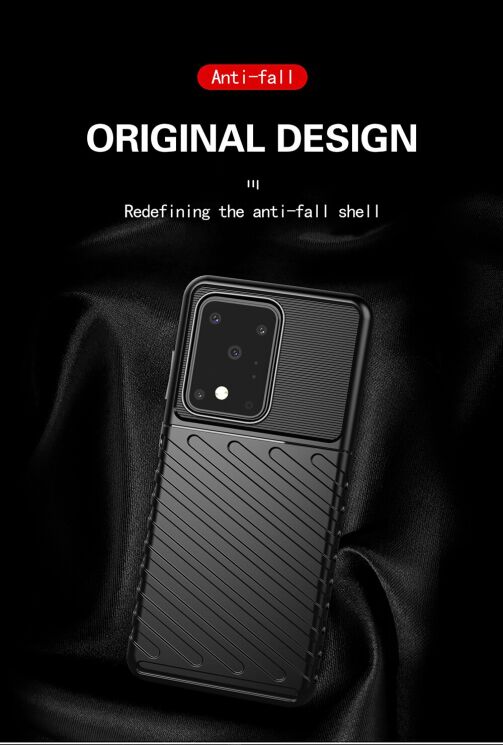 Захисний чохол Deexe Thunder Series для Samsung Galaxy S20 Ultra (G988) - Black: фото 5 з 14