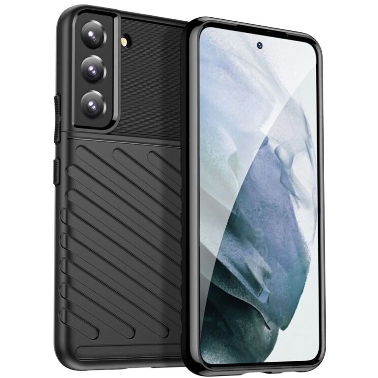 Захисний чохол Deexe Thunder Series для Samsung Galaxy S22 - Black: фото 1 з 7