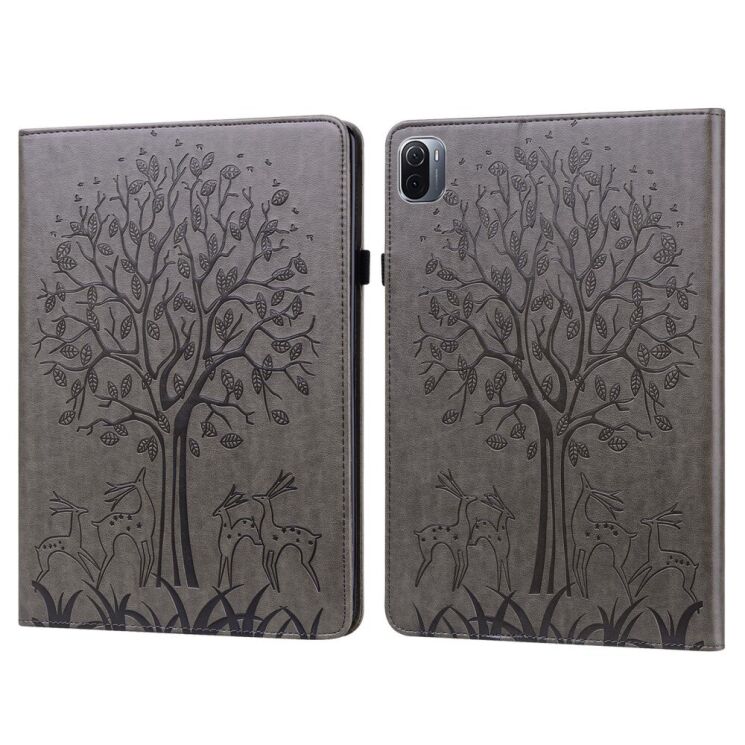 Защитный чехол Deexe Tree Print для Xiaomi Pad 5 / 5 Pro - Grey: фото 4 из 12