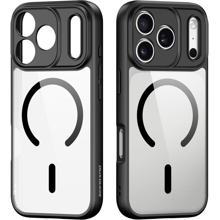 Захисний чохол Dux Ducis Aimo Series (Clear) Magnetic для iPhone 18 Pro Max / 17 Pro Max - Black: фото 2 з 11
