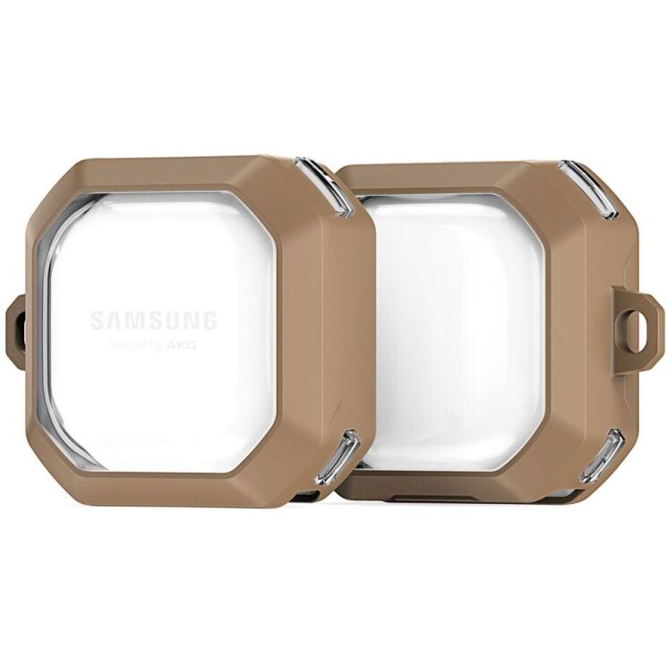 Захисний чохол DUX DUCIS SECC Series для Samsung Galaxy Buds Live / Buds Pro / Buds 2 / Buds 2 Pro / Buds FE - Khaki: фото 2 з 15