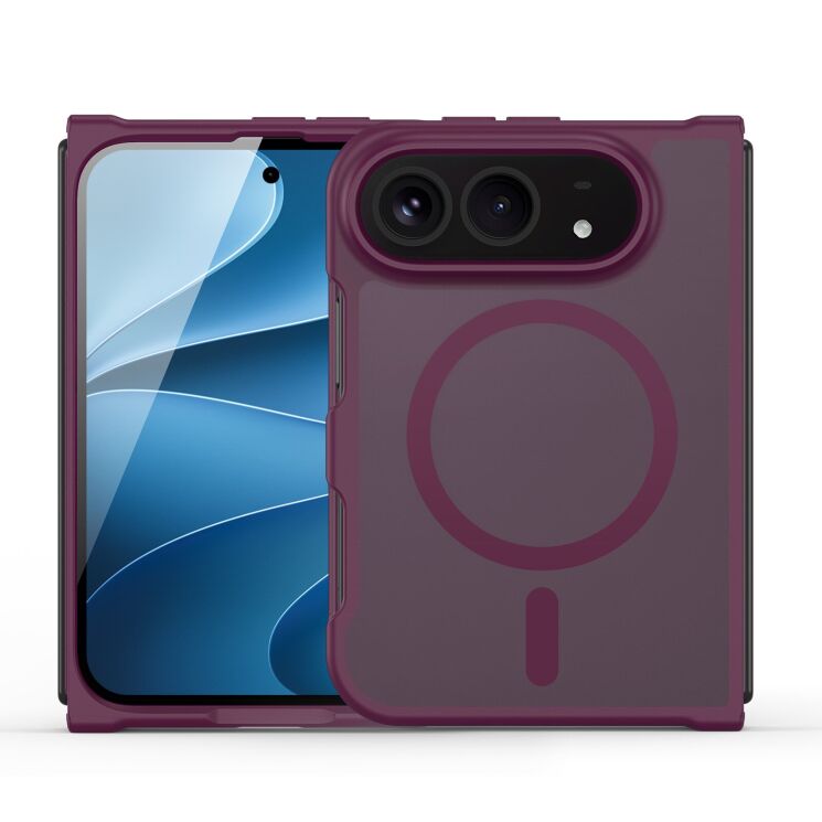 Захисний чохол DUX DUCIS Yind Series MagSafe (FF) для iPhone Duo - Dark Cherry: фото 1 з 10
