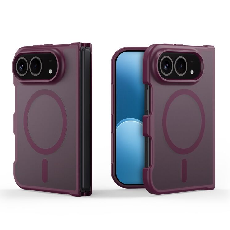 Захисний чохол DUX DUCIS Yind Series MagSafe (FF) для iPhone Duo - Dark Cherry: фото 2 з 10