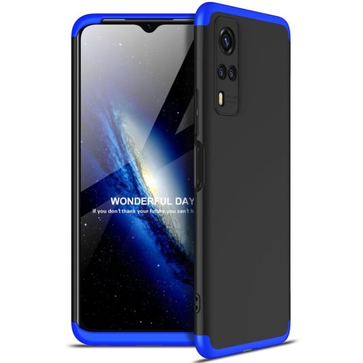 Защитный чехол GKK Double Dip Case для VIVO Y31 / Y53s - Black / Blue: фото 1 из 13