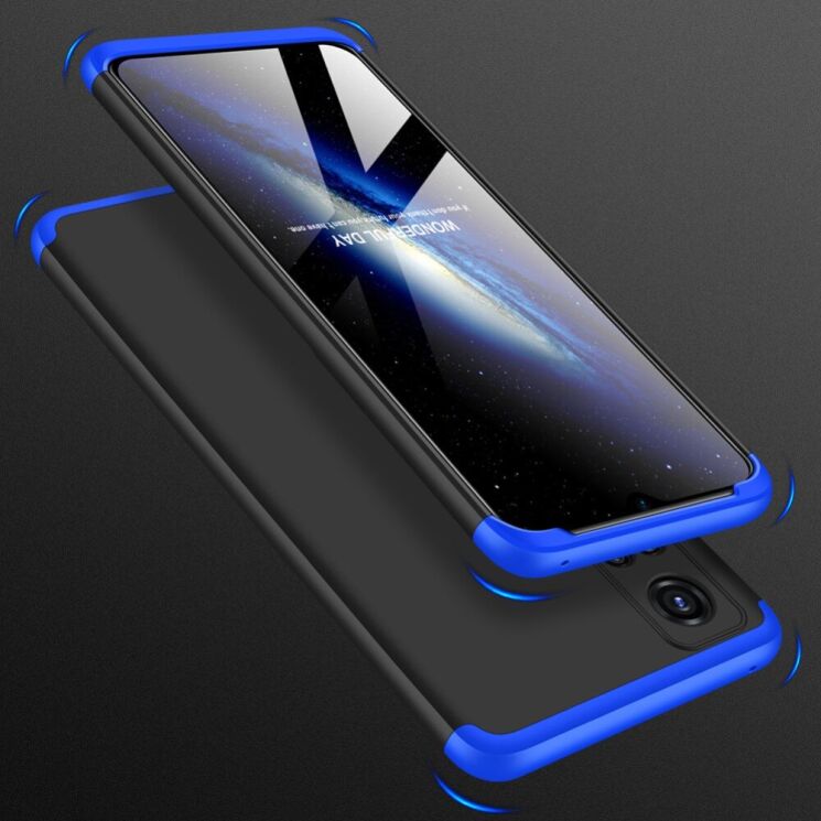 Защитный чехол GKK Double Dip Case для VIVO Y31 / Y53s - Black / Blue: фото 7 из 13