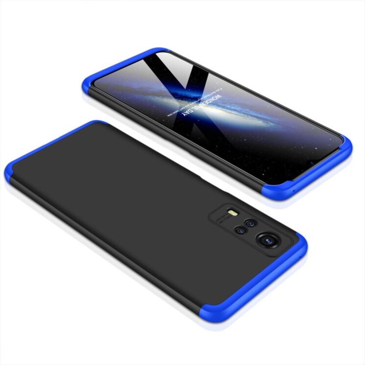 Защитный чехол GKK Double Dip Case для VIVO Y31 / Y53s - Black / Blue: фото 6 из 13