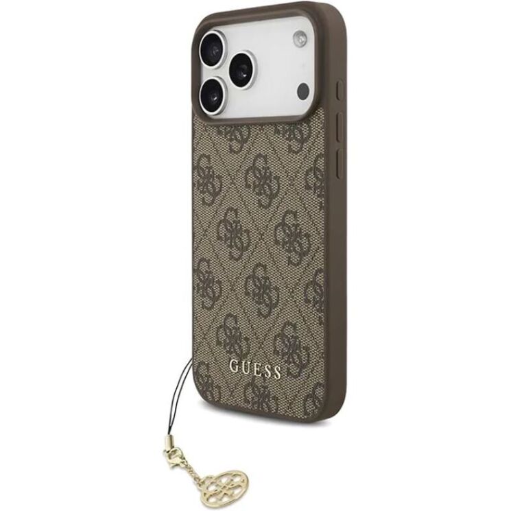Захисний чохол Guess 4G Charms Collection MagSafe для iPhone 17 Pro Max (GUHMP17XGF4GCW) - Brown: фото 2 з 7