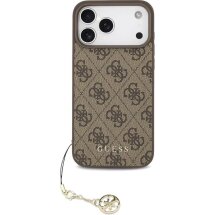 Защитный чехол Guess 4G Charms Collection MagSafe для iPhone 17 Pro Max (GUHMP17XGF4GCW) - Brown: фото 1 из 7