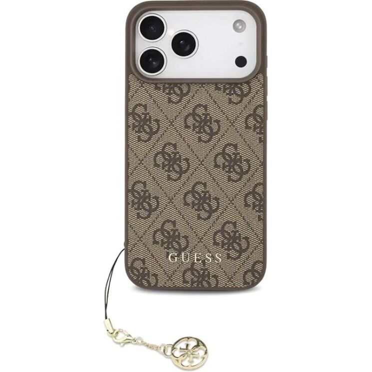 Захисний чохол Guess 4G Charms Collection MagSafe для iPhone 17 Pro Max (GUHMP17XGF4GCW) - Brown: фото 1 з 7