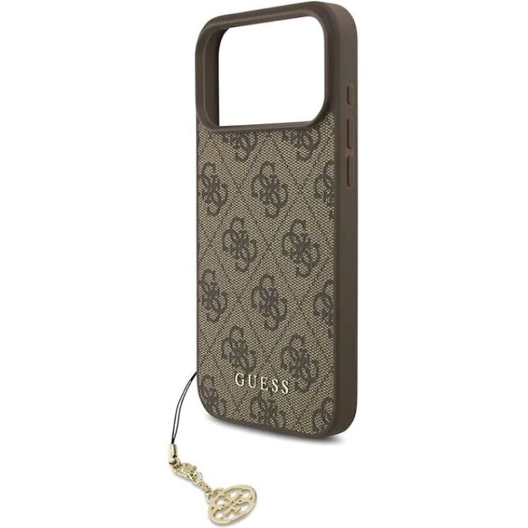 Захисний чохол Guess 4G Charms Collection MagSafe для iPhone 17 Pro Max (GUHMP17XGF4GCW) - Brown: фото 5 з 7