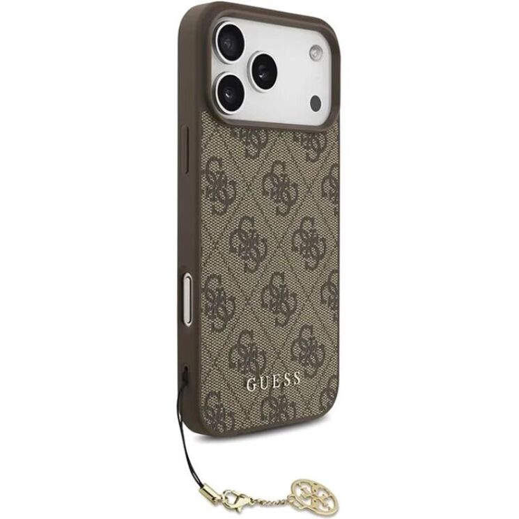 Захисний чохол Guess 4G Charms Collection MagSafe для iPhone 17 Pro Max (GUHMP17XGF4GCW) - Brown: фото 3 з 7