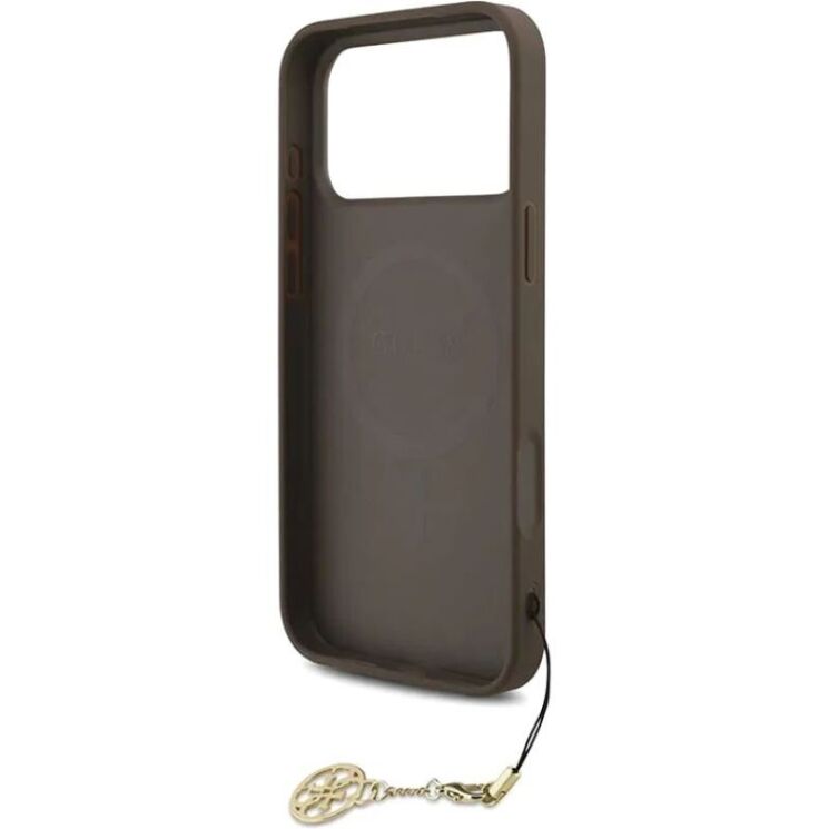 Захисний чохол Guess 4G Charms Collection MagSafe для iPhone 17 Pro Max (GUHMP17XGF4GCW) - Brown: фото 6 з 7