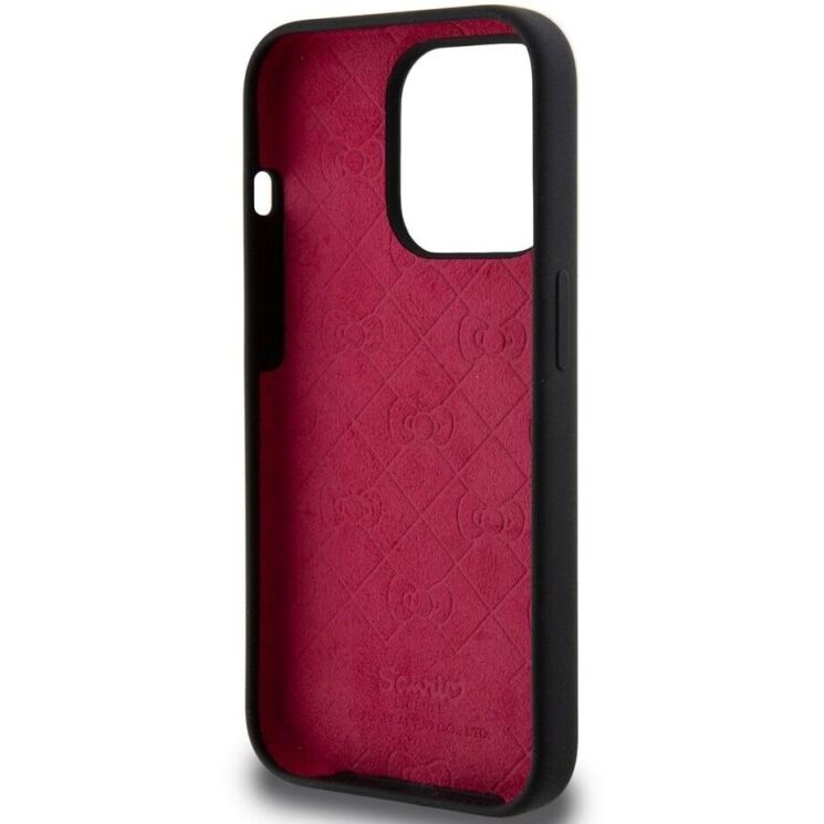 Защитный чехол Hello Kitty Liquid Silicone для Apple iPhone 15 Pro - Black: фото 7 из 8