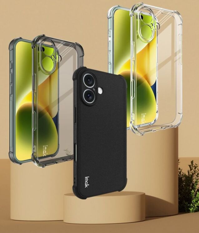 Защитный чехол IMAK Airbag MAX Case для Apple iPhone 16 - Transparent: фото 6 из 10