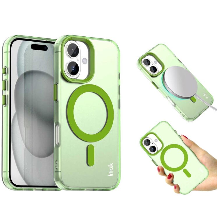 Захисний чохол IMAK Candy Series Magnetic для Apple iPhone 16 - Green: фото 2 з 8