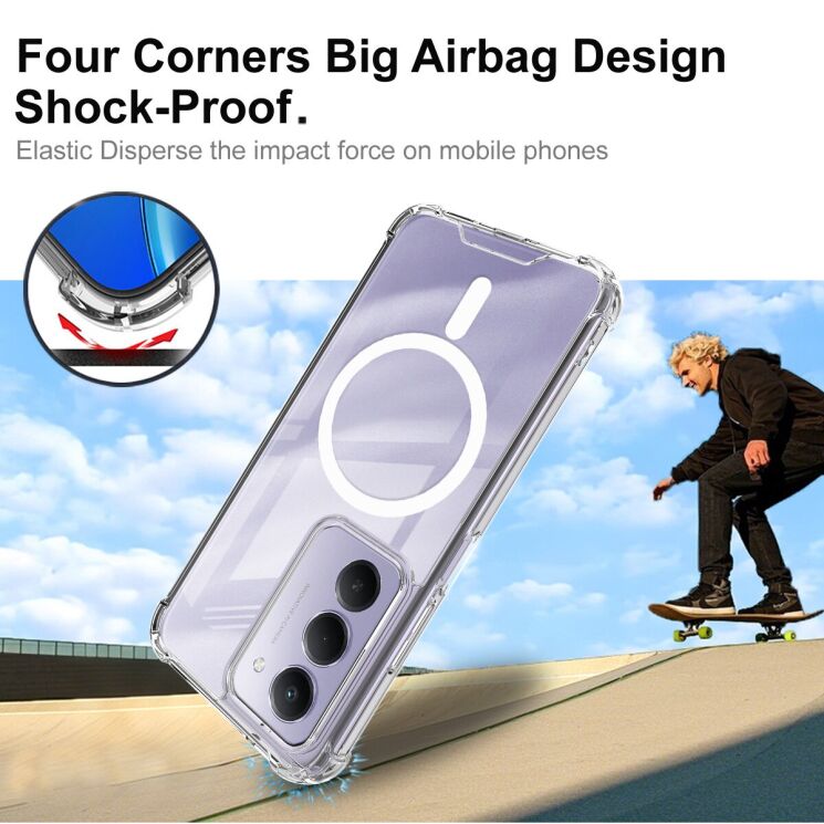 Защитный чехол IMAK Space Shield MagSafe для Xiaomi Redmi 15 - Transparent: фото 5 из 10