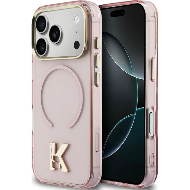 Захисний чохол Karl Lagerfeld IML K Head Logo MagSafe для iPhone 17 Pro Max (KLHMP17X5HTMKHDP) - Pink: фото 1 з 7