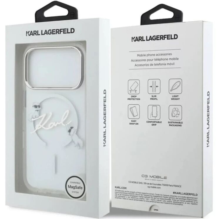 Захисний чохол Karl Lagerfeld Script Logo MagSafe для iPhone 18 Pro / 17 Pro (KLHMP18L5HKSCAH) - Transparent (423741T) Захисний чохол Karl Lagerfeld Script Logo MagSafe для iPhone 18 Pro / 17 Pro (KLHMP18L5HKSCAH) - Transparent: фото 7 з 7