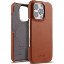 Защитный чехол MELKCO Leather Back Cover (with MagSafe Support) для Apple iPhone 16 Pro Max - Brown: фото 1 из 5
