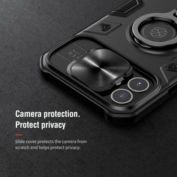Захисний чохол NILLKIN CamShield Armor для Apple iPhone 12 mini - Black: фото 5 з 13
