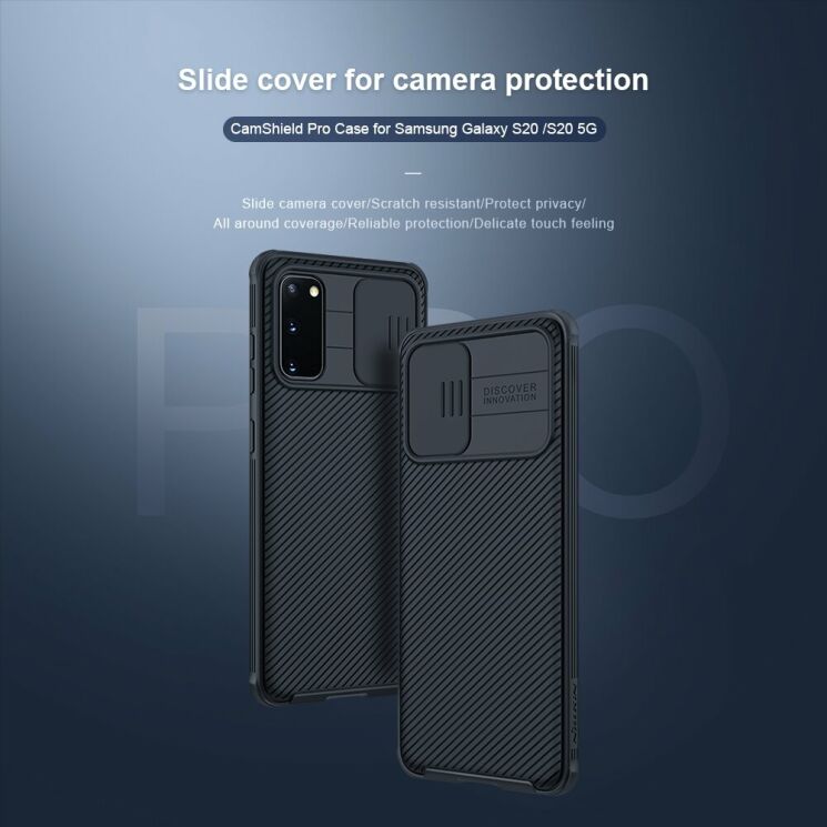 Защитный чехол NILLKIN CamShield Case для Samsung Galaxy S20 (G980) - Black: фото 5 из 13