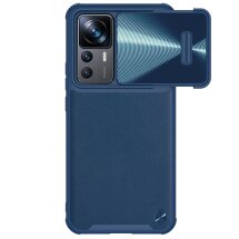 Захисний чохол NILLKIN CamShield Leather Case для Xiaomi 12T - Blue: фото 1 з 14