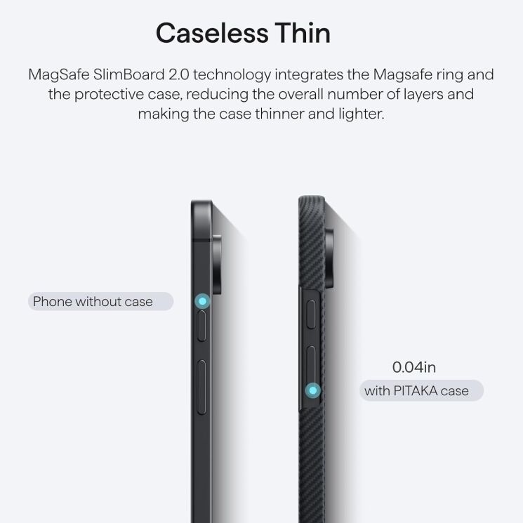 Захисний чохол Pitaka Ultra-Slim Case для Google Pixel 10 / 10 Pro (GPB2501) - Black / Grey (Twill): фото 8 з 12
