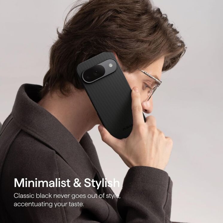 Захисний чохол Pitaka Ultra-Slim Case для Google Pixel 10 / 10 Pro (GPB2501) - Black / Grey (Twill): фото 11 з 12