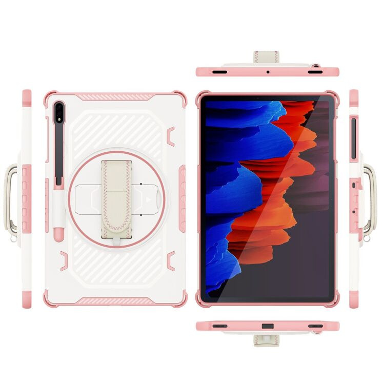 Защитный чехол Reframe Kickstand Strap для Samsung Galaxy Tab S7 FE / S7 Plus / S8 Plus / S9 Plus (T730/736/800/806/970/975/810/816) - Pink: фото 7 из 19
