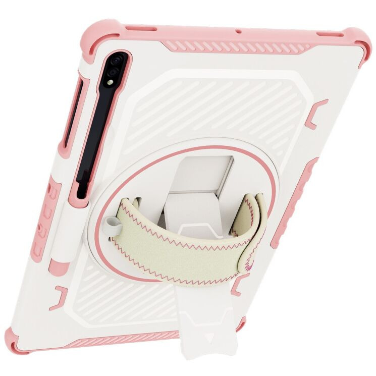 Защитный чехол Reframe Kickstand Strap для Samsung Galaxy Tab S7 FE / S7 Plus / S8 Plus / S9 Plus (T730/736/800/806/970/975/810/816) - Pink: фото 5 из 19