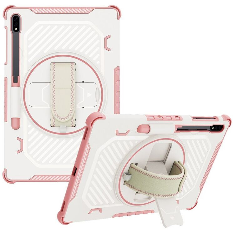 Защитный чехол Reframe Kickstand Strap для Samsung Galaxy Tab S7 FE / S7 Plus / S8 Plus / S9 Plus (T730/736/800/806/970/975/810/816) - Pink: фото 1 из 19