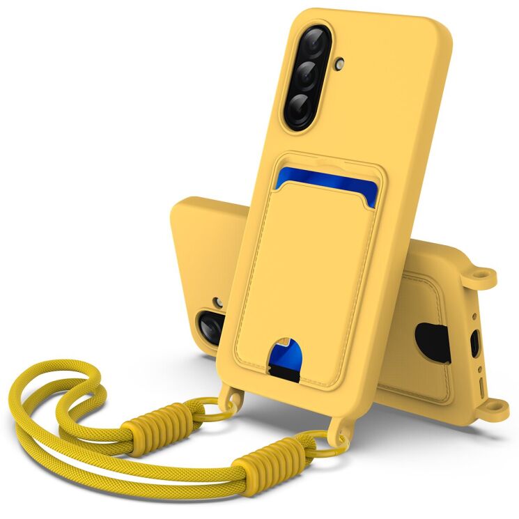 Защитный чехол Reframe Silicone Holder для Samsung Galaxy A37 (A376) - Yellow: фото 1 из 8