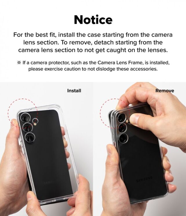 Захисний чохол Ringke Fusion для Samsung Galaxy S24 FE (S721) 8800274964549 - Clear: фото 14 з 14