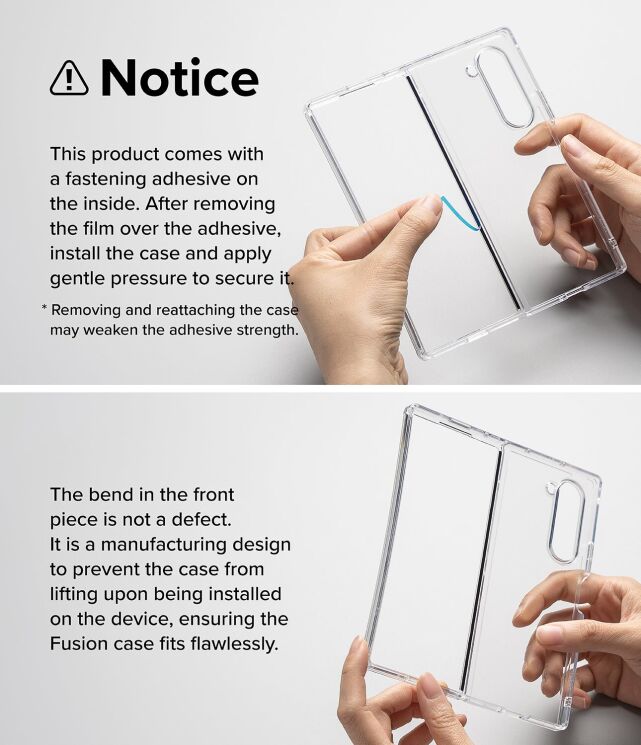 Защитный чехол Ringke Fusion (FF) для Samsung Galaxy Fold 6 (8809961786945) - Clear: фото 15 из 15