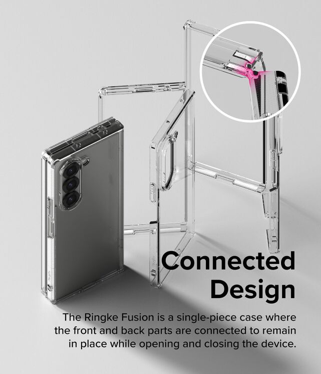 Защитный чехол Ringke Fusion (FF) для Samsung Galaxy Fold 6 (8809961786945) - Clear: фото 8 из 15